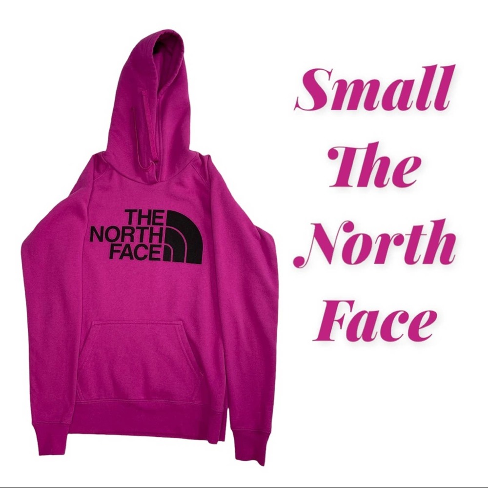 Small The North Face Women’s Fuchsia Pullover Kangaroo Pocket Hoodie